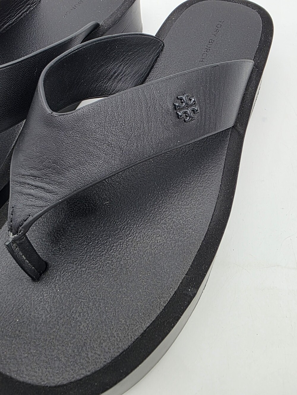 Tory Burch Black Platform Thong Sandals - Picture 3 of 6